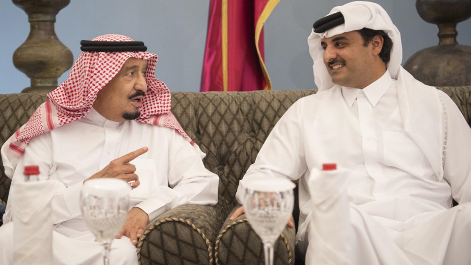 عاهل السعودية وأمير قطر