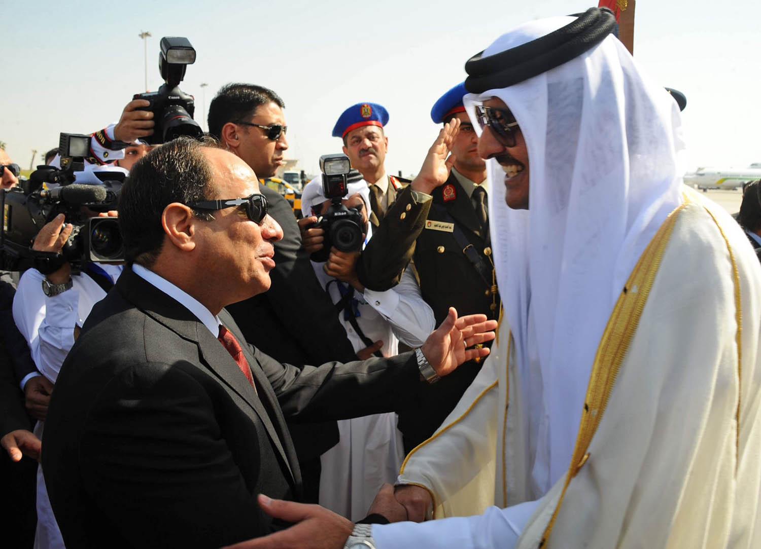 أمير قطر والسيسي بلقاء سابق بينهما