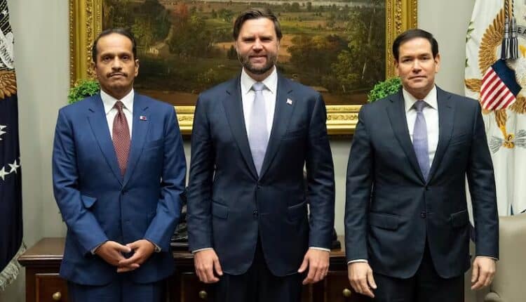 رئيس وزراء الخارجية القطري ووزير الخارجية الأمريكي